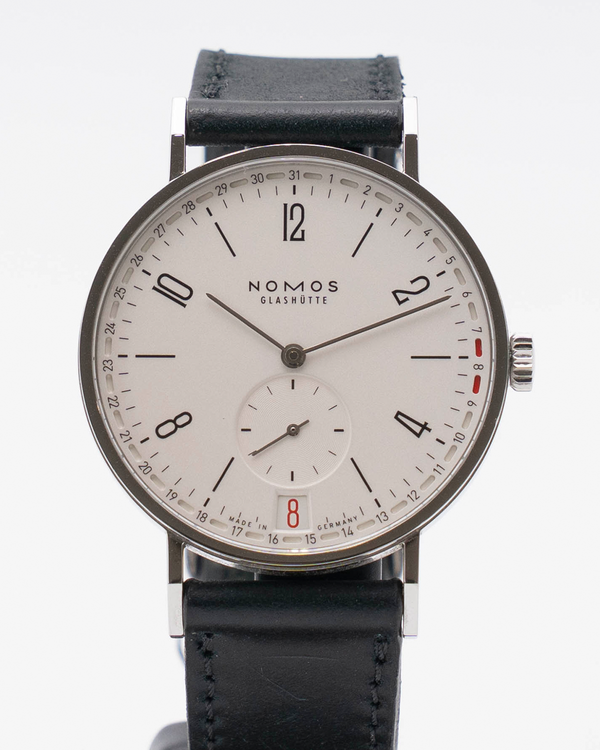 2025 NOMOS Glashutte Tangente 2Date 37.5MM Silver Dial Leather Strap (135/25119)