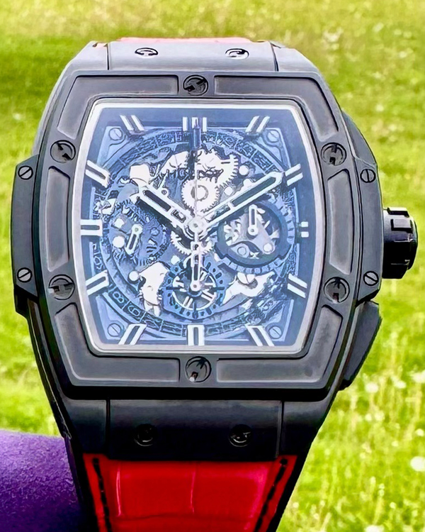 2019 Hublot Spirit Of Big Bang 45MM Skeleton Dial Leather Strap (601.CI.0110.RX)