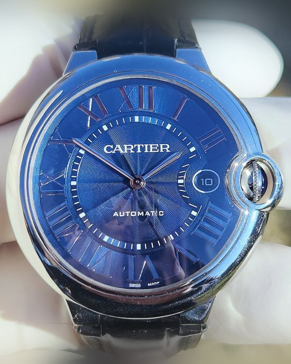2019 Cartier Ballon Bleu 42MM Blue Dial Leather Strap (WSBB0025)