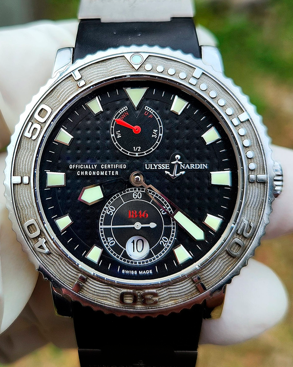 Ulysse Nardin Marine Diver 40MM Black Dial Rubber Strap (263-55-3/92)