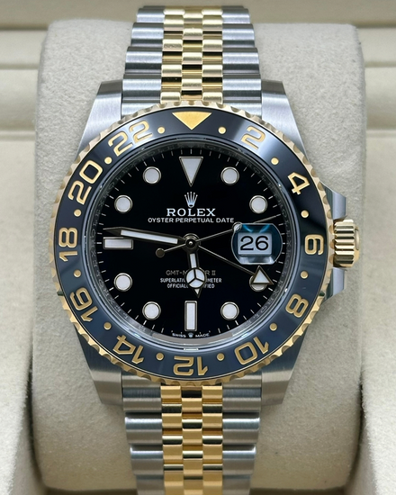 2026 Rolex GMT-Master II "Bumblebee" 40MM Black Dial Two-Tone Jubilee Bracelet (126713GRNR)