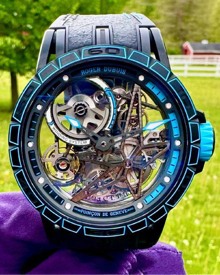 Roger Dubuis Excalibur Spider "Pirelli" L. E. 46MM Skeleton Dial Rubber Strap (DBEX0746)