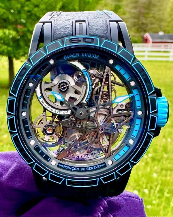 Roger Dubuis Excalibur Spider "Pirelli" L. E. 46MM Skeleton Dial Rubber Strap (DBEX0746)
