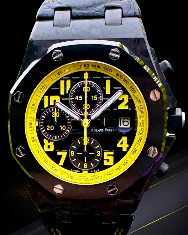 2012 Audemars Piguet Royal Oak Offshore "Bumblebee" 42MM Black Dial Leather Strap (26176FO.OO.D101CR.02)
