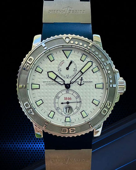 Ulysse Nardin Marine Diver 42.7MM White Dial Rubber Strap (263-33)