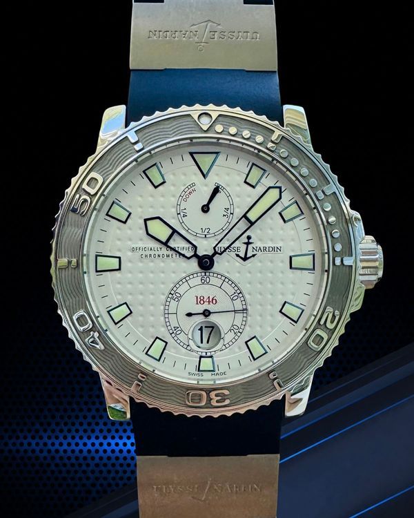 Ulysse Nardin Marine Diver 42.7MM White Dial Rubber Strap (263-33)