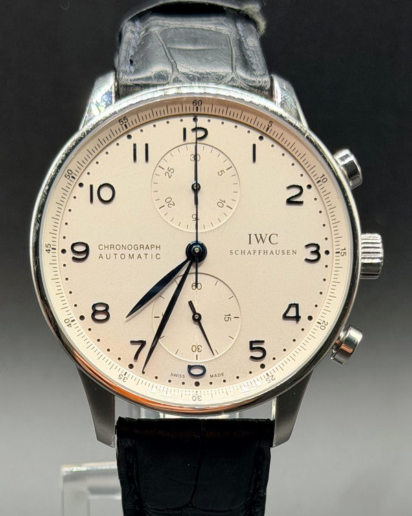 IWC Schaffhausen Portugieser 40.9MM Silver Dial Leather Strap (IW371446)