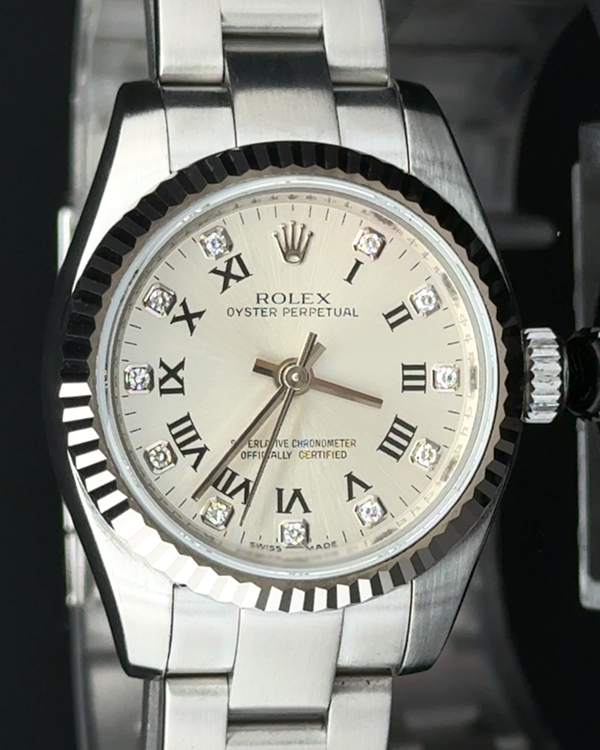 2010 Rolex Oyster Perpetual 26MM Silver Dial Oyster Bracelet (176234)