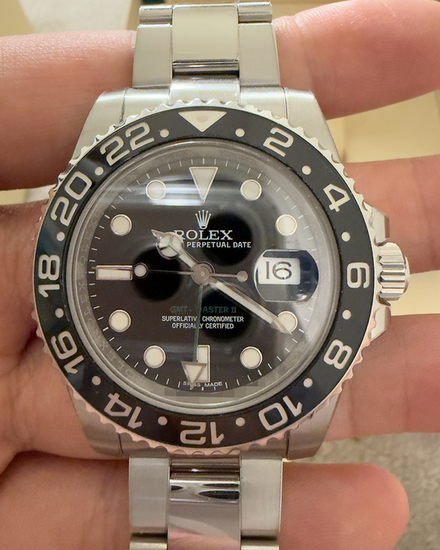 2016 Rolex GMT-Master II 40MM Black Dial Oyster Bracelet (116710LN)