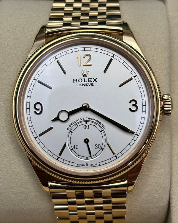 2026 Rolex 1908 39MM White Dial Yellow Gold Settimo Bracelet (52508)