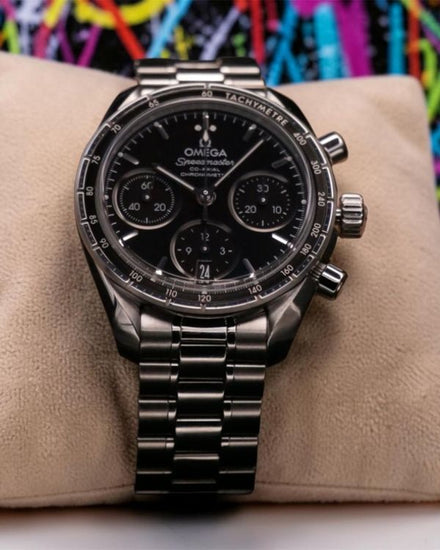 2019 Omega Speedmaster 38' 38MM Black Dial Steel Bracelet (324.30.38.50.01.001)