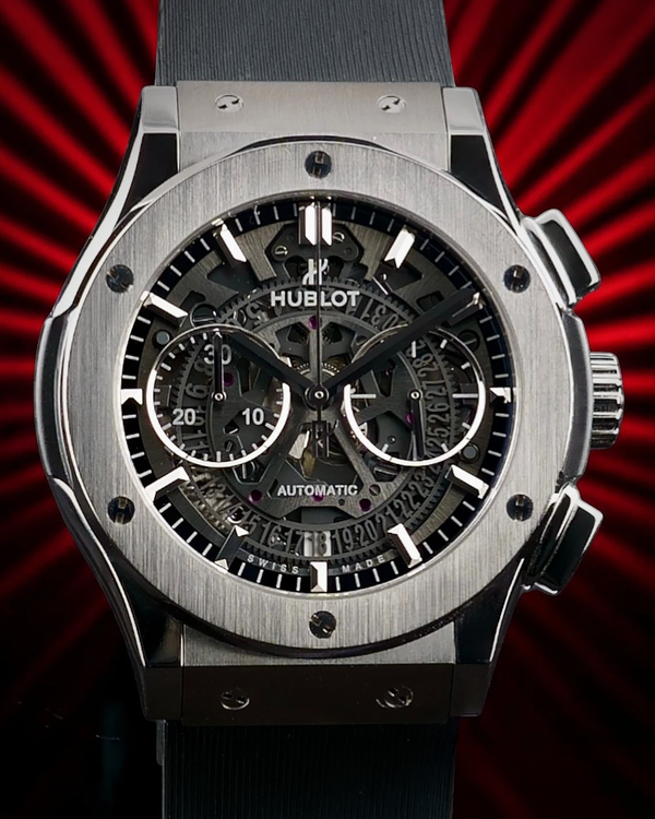 2019 Hublot Classic Fusion Aerofusion 45MM Skeleton Dial Rubber Strap (525.NX.0170.LR)
