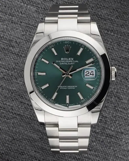 2023 Rolex Datejust 41MM Green Dial Oyster Bracelet (126300)