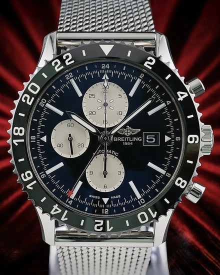 Breitling Chronoliner 46MM Black Dial Steel Bracelet (Y24310)