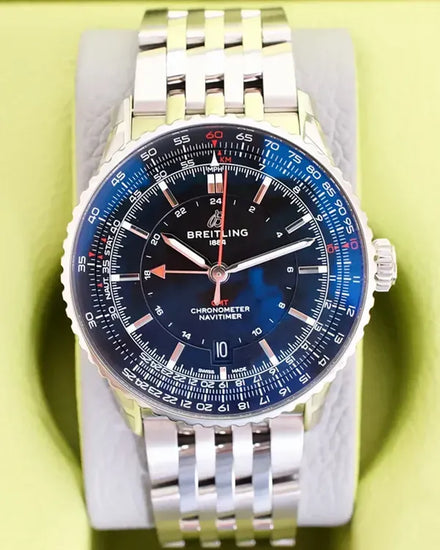 2025 Breitling Navitimer GMT 41MM Black Dial Steel Bracelet (A32310)