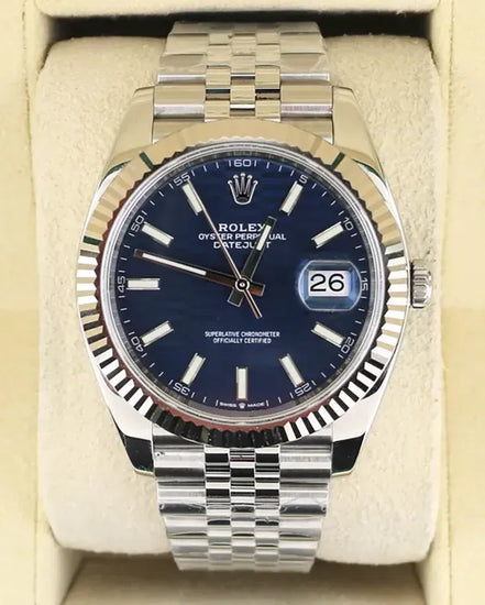 2024 Rolex Datejust 41MM Blue "Fluted Motif" Dial Jubilee Bracelet (126334)
