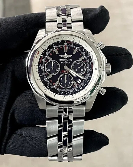2012 Breitling Bentley Motors 49MM Black Dial Steel Bracelet (A25363)