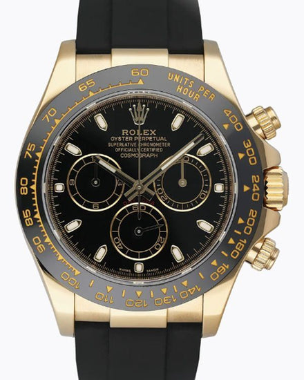 2018 Rolex Cosmograph Daytona 40MM Black Dial Rubber Strap (116518LN)