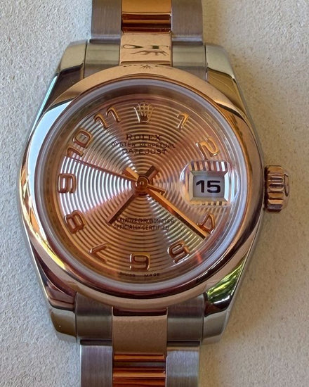 2006 Rolex Lady-Datejust 26MM Pink "Concentric" Dial Two-Tone Oyster Bracelet (179161)