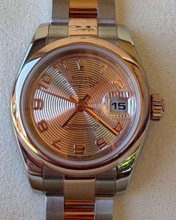 2006 Rolex Lady-Datejust 26MM Grey Dial Two-Tone Oyster Bracelet (179161)