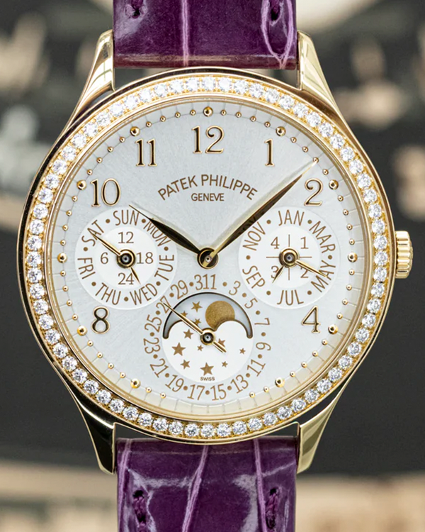 Patek Philippe Grand Complications Perpetual Calendar 35.1MM Silver Dial Leather Strap (7140R-001)