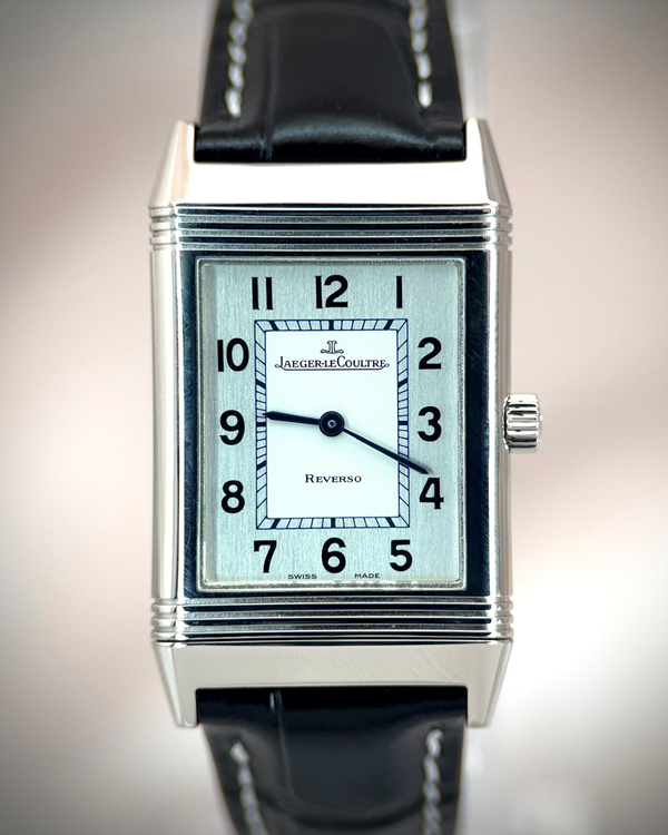 2013 Jaeger-LeCoultre Reverso Classique 23.5mm Silver Arabic Dial Alligator Strap (Q2518410)
