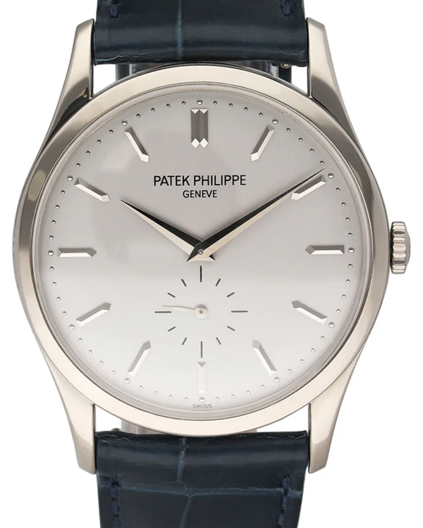 Patek Philippe Calatrava 37MM Silver Dial Leather Strap (5196G-001)