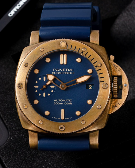 2021 Panerai Submersible 42MM Blue Dial Rubber Strap (PAM01074)