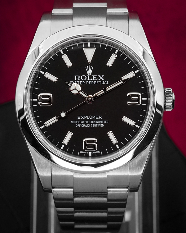2012 (G Serial) Rolex Explorer 39MM Black Dial Oyster Bracelet (214270)