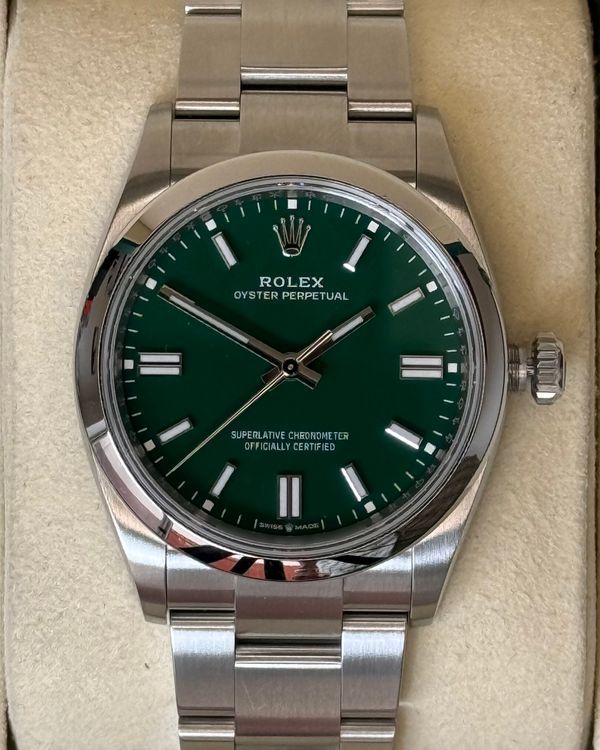 2026 Rolex Oyster Perpetual 36MM Green Dial Oyster Bracelet (126000)