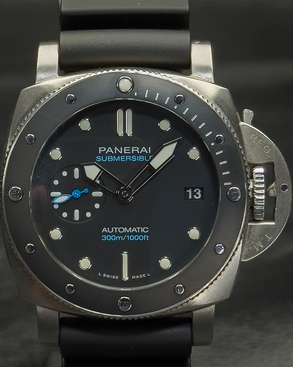 2022 Panerai Submersible 42MM Black Dial Rubber Strap (PAM00683)