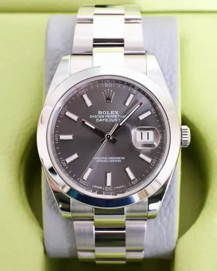 2018 Rolex Datejust 41MM Rhodium Dial Oyster Bracelet (126300)