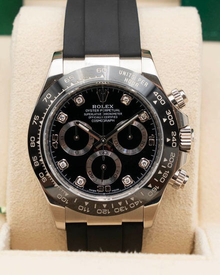2022 Rolex Cosmograph Daytona 40MM Black Dial Rubber Strap (116519LN)