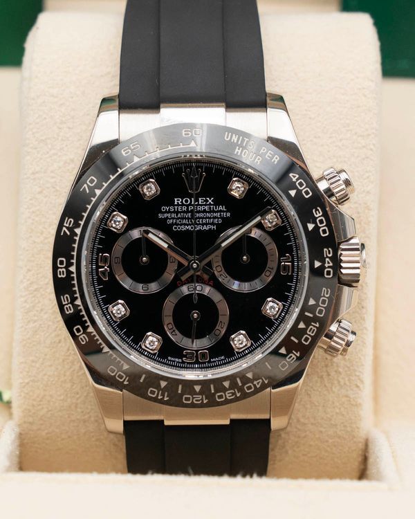 2022 Rolex Cosmograph Daytona 40MM Black Dial Oysterflex Strap (116519LN)