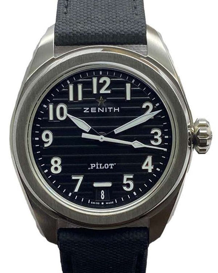 2024 Zenith Pilot 40MM Black Dial Textile Strap (03.4000.3620/21.I001)