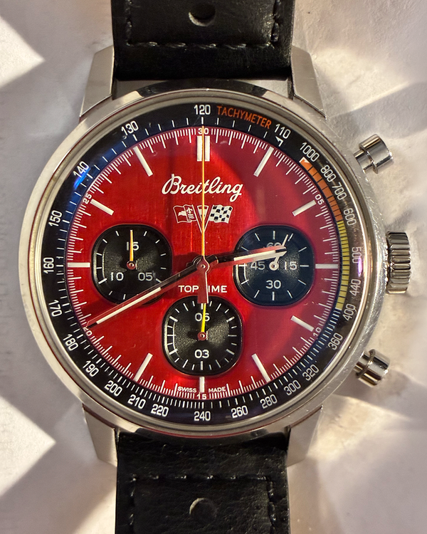 Breitling Top Time "Chevrolet Corvette" 42MM Red Dial Leather Strap (A253102756752)