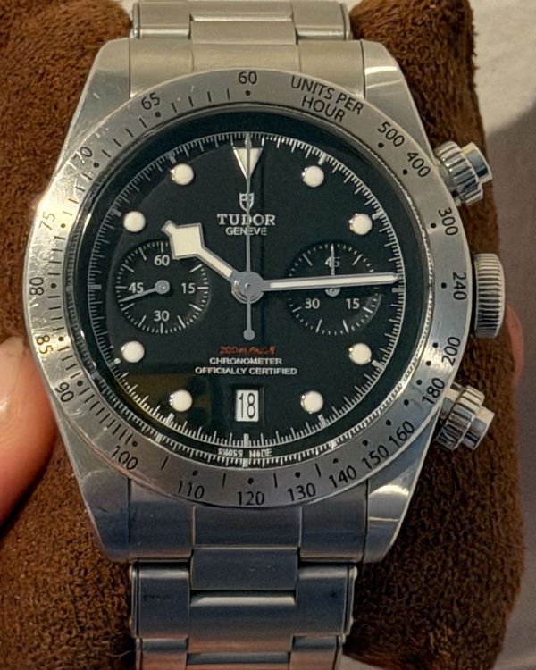 2018 Tudor Black Bay Chrono 41MM Black Dial Steel Bracelet (79350)