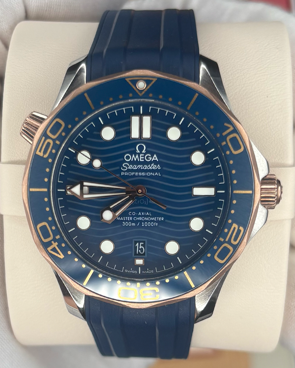 2023 Omega Seamaster Diver 300M 42MM Blue Dial Rubber Strap (210.22.42.20.03.002)