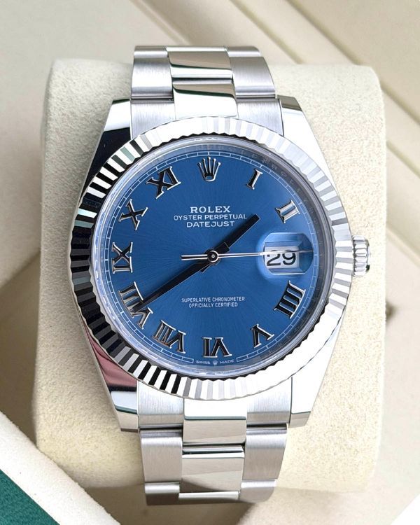 2026 Rolex Datejust 41MM Blue "Azzurro" Dial Oyster Bracelet (126334)