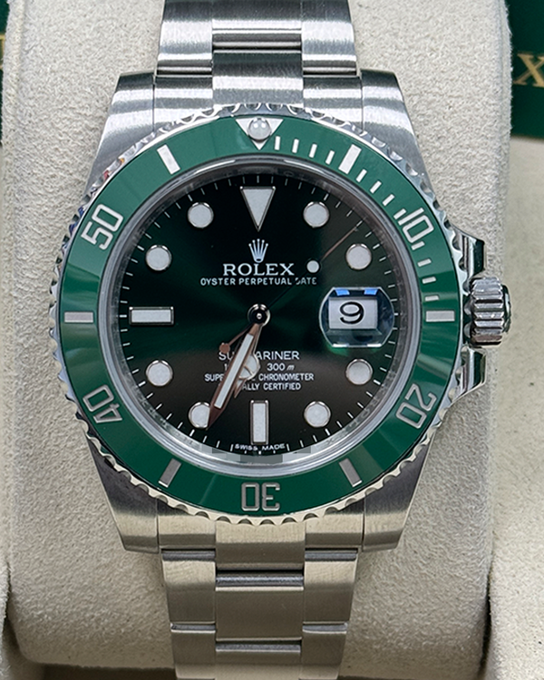 2017 Rolex Submariner Date “Hulk” 40MM Green Dial Oyster Bracelet (116610LV)