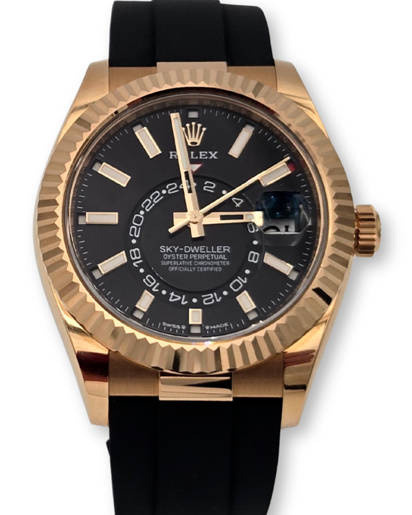 2024 Rolex Sky-Dweller 42MM Black Dial Oysterflex Strap (336238)