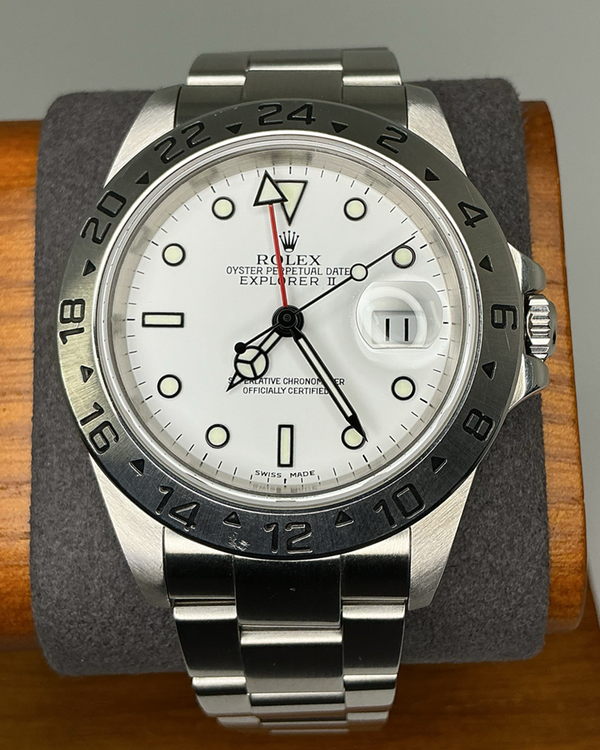 2002 Rolex Explorer II "Polar" 40MM White Dial Oyster Bracelet (16570)