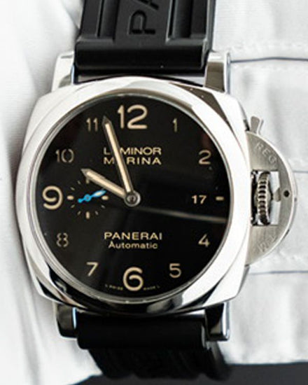 2017 Panerai Luminor Marina 1950 3 Days 44MM Black Dial Rubber Strap (PAM01359)
