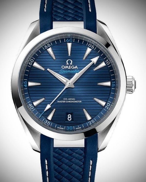 No Reserve - 2024 Omega Seamaster Aqua Terra 150M 41MM Blue Dial Rubber Strap (220.12.41.21.03.002)