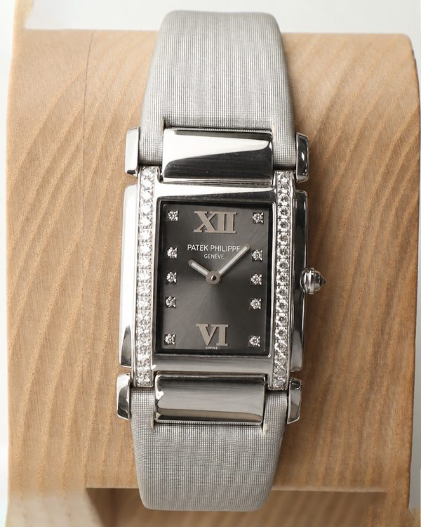 Patek Philippe Twenty-4 25MM Quartz Grey Dial Satin Strap (4920G-010)