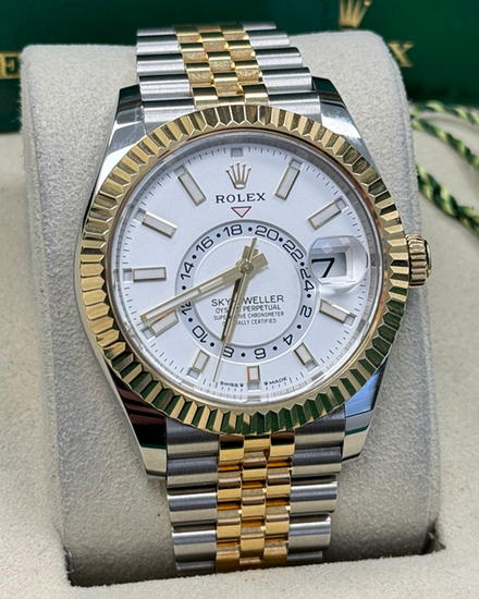 2025 Rolex Sky-Dweller 42MM White Dial Two-Tone Jubilee Bracelet (336933)