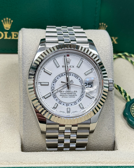 2021 Rolex Sky-Dweller 42MM White Dial Jubilee Bracelet (326934)