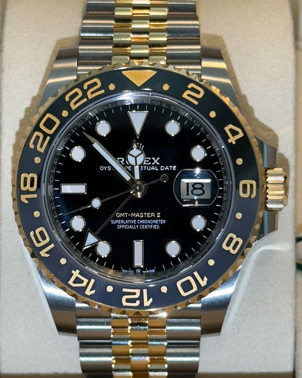 2026 Rolex GMT-Master II "Bumblebee" 40MM Black Dial Two-Tone Jubilee Bracelet (126713GRNR)