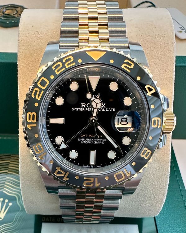 2026 Rolex GMT-Master II "Bumblebee" 40MM Black Dial Two-Tone Jubilee Bracelet (126713GRNR)