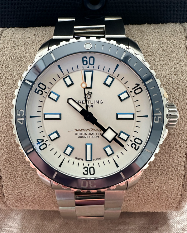 Breitling Superocean 42MM White Dial Steel Bracelet (A17375)